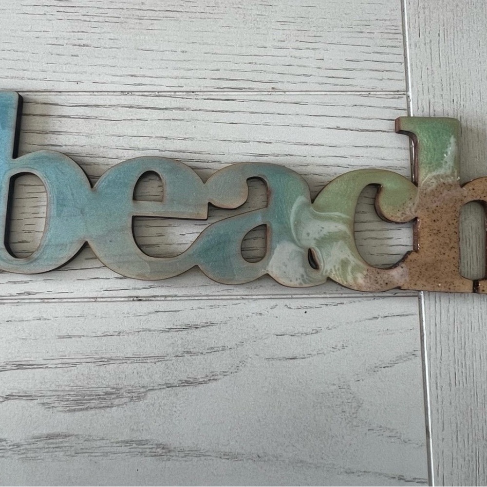 Handmade Decorative Beach Sign by Coastal Coasters
